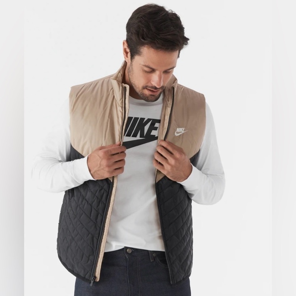 NIKE THERMA FIT WINDRUNNER MEN'S VEST BLACK GOLD M